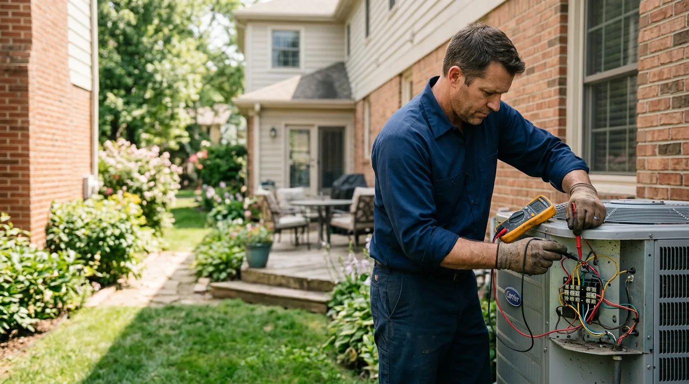 HVAC technician working near Vassar, MI